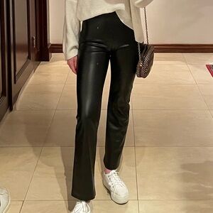 Zara Leather Leggings Straight Leg